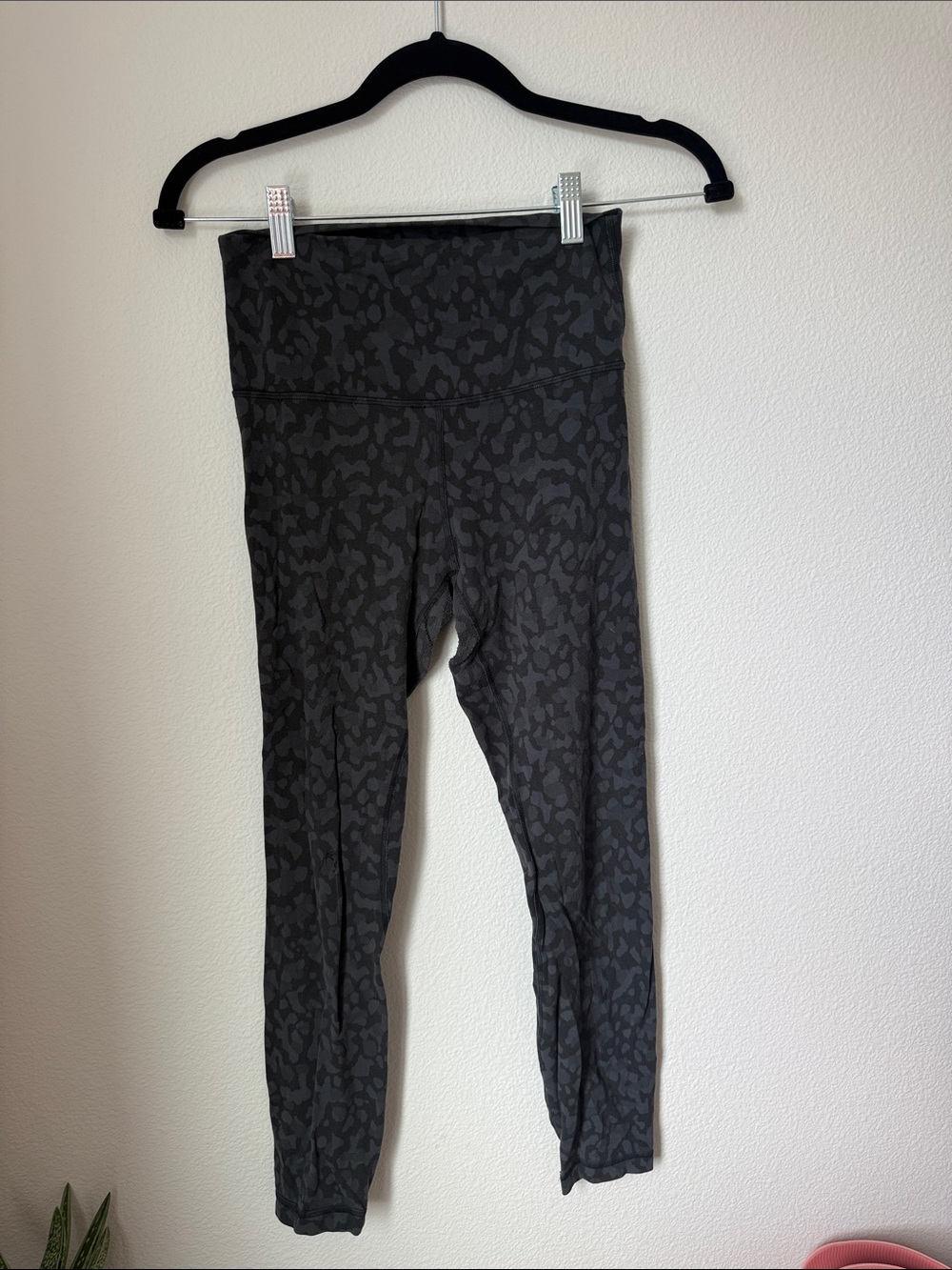 lululemon Align Black Charcoal Leopard-Print High-Rise Leggings